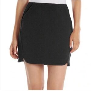 LAUREN CONRAD Campus Chic Tulip Hem MiniSkirt Black Women's Size 4 NWT